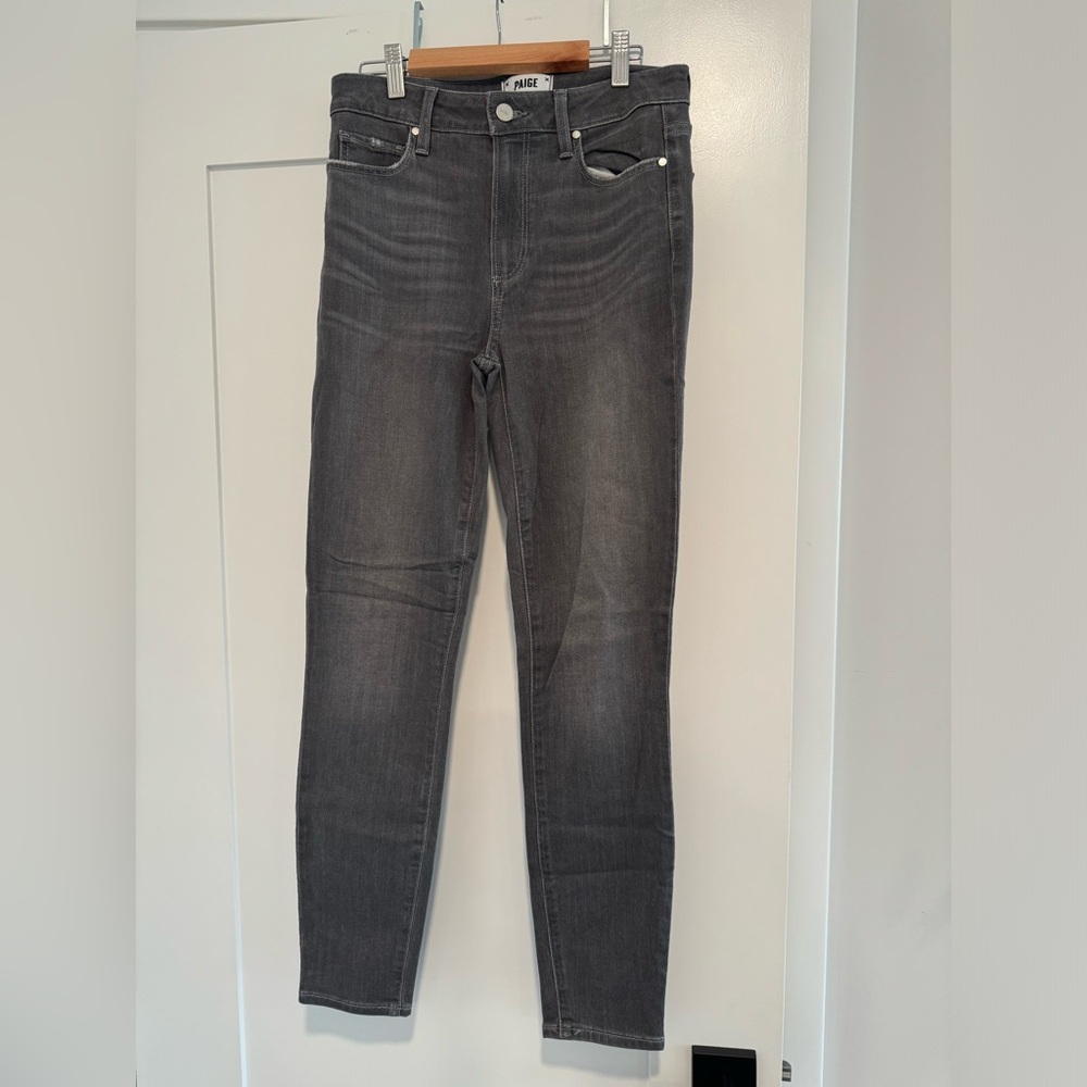 PAIGE Women's Gray Skinny Jeans